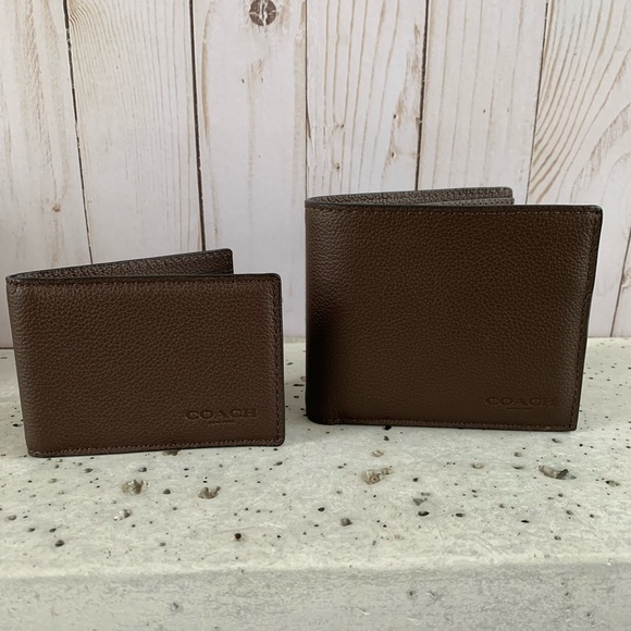 NWT COACH COMPACT ID WALLET IN SPORT CALF LEATHER - Picture 5 of 6